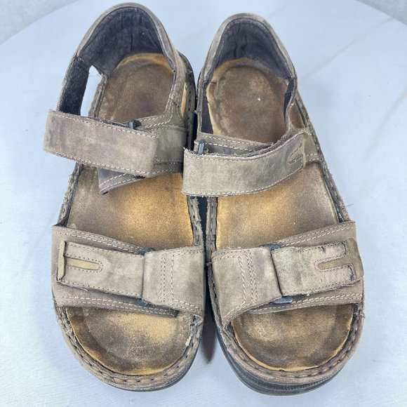 NOAT Mens Martin 45 US 11.5/12 Suede Adjustable Velcro Strap Orthotic Sandals - Picture 2 of 10